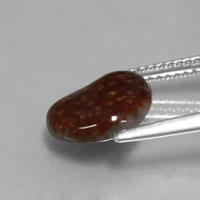 Agata di fuoco naturale multicolore da 2,22 ct, forma fantasia, opaco