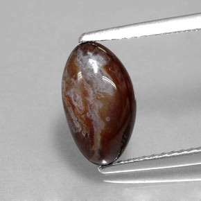 Agata di fuoco naturale multicolore da 2,17 ct, forma fantasia, opaco