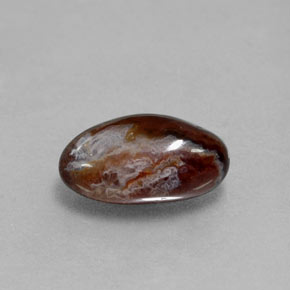 Agata di fuoco naturale multicolore da 2,17 ct, forma fantasia, opaco