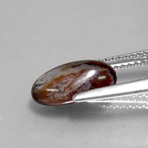 Agata di fuoco naturale multicolore da 2,17 ct, forma fantasia, opaco