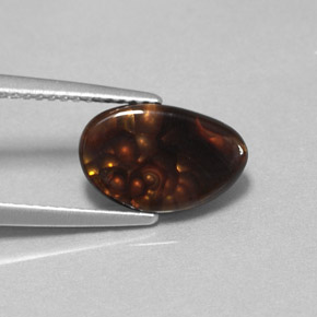 Agata di fuoco naturale multicolore da 1,76 ct, forma fantasia, opaco
