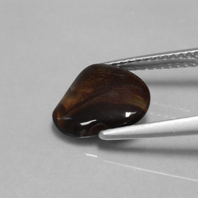 Agata di fuoco naturale multicolore da 1,80 ct, forma fantasia, opaco