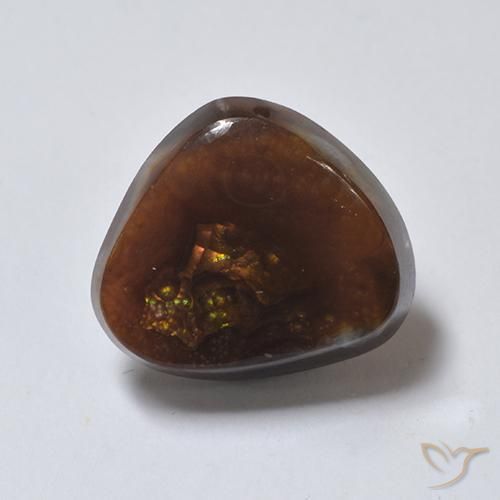 4.03ct Naturale Multicolore Agata di fuoco, Taglio trillion, Traslucido