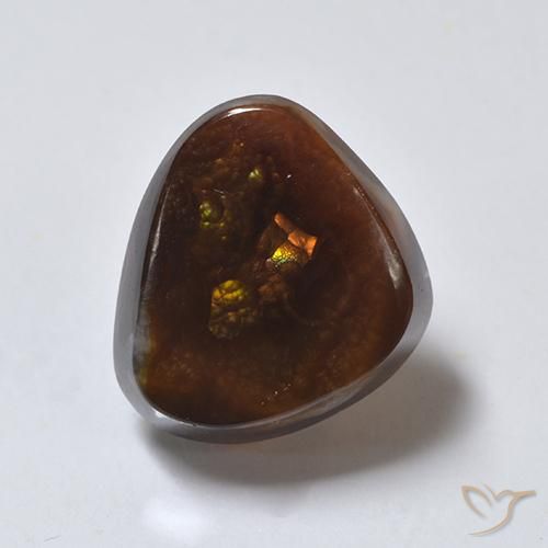 Agata di fuoco Multicolore naturale da 4.03 ct, Taglio trillion, Traslucido
