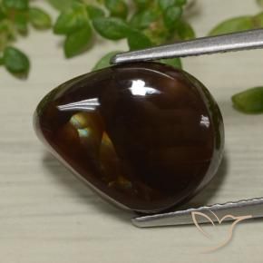 Agata di fuoco Multicolore naturale da 4.89 ct, Forma a pera, Opaco
