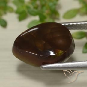 Agata di fuoco Multicolore naturale da 4.89 ct, Forma a pera, Opaco