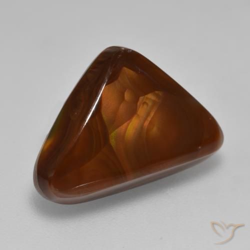 Agata di fuoco Multicolore naturale da 6.64 ct, Taglio trillion, Opaco