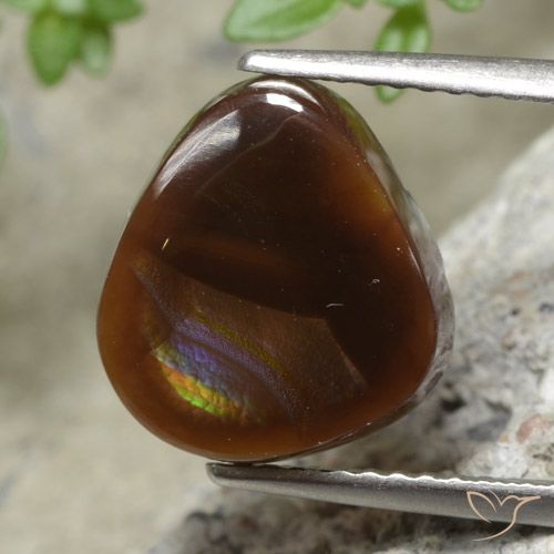 3.36ct Naturale Multicolore Agata di fuoco, Taglio a fantasia, Traslucido