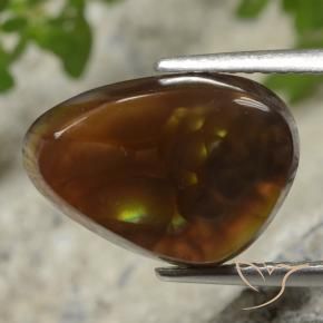 Agata di fuoco Multicolore naturale da 4.62 ct, Taglio trillion, Traslucido