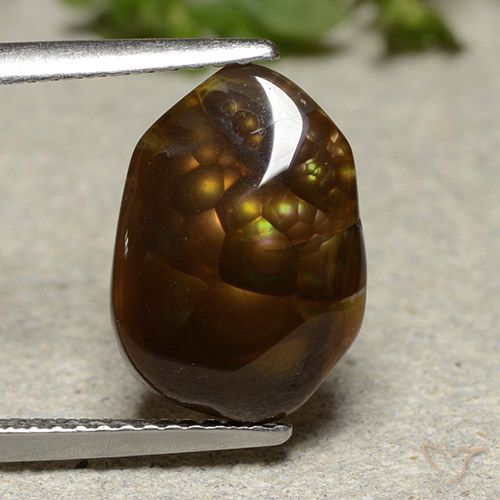 4.26ct Naturale Multicolore Agata di fuoco, Taglio a fantasia, Traslucido