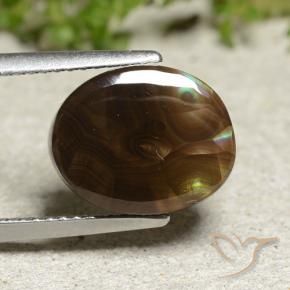 Agata di fuoco Multicolore naturale da 5.15 ct, Taglio ovale, Opaco