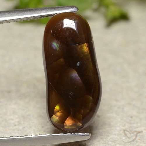 3.79ct Naturale Multicolore Agata di fuoco, Taglio a fantasia, Opaco