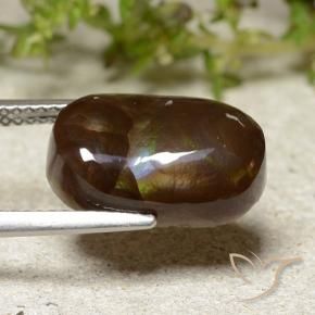 Agata di fuoco Multicolore naturale da 6.24 ct, Ovale, Traslucido