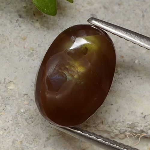 3.93ct Naturale Multicolore Agata di fuoco, Ovale, Opaco