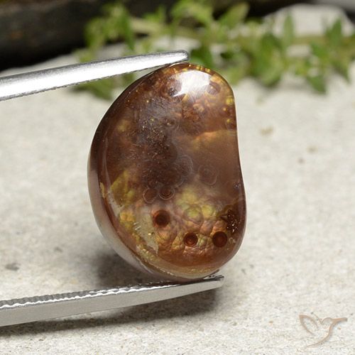10.09ct Naturale Multicolore Agata di fuoco, Taglio a fantasia, Opaco
