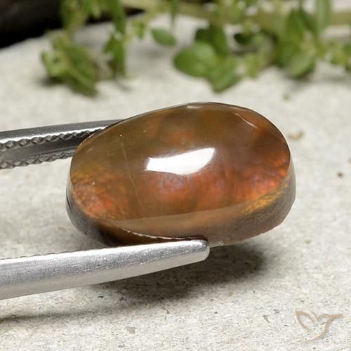Agata di fuoco Multicolore naturale da 6.66 ct, Ovale, Opaco