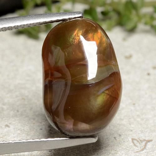 7.57ct Naturale Multicolore Agata di fuoco, Taglio a fantasia, Opaco