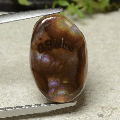 7.65ct Naturale Multicolore Agata di fuoco, Ovale, Opaco
