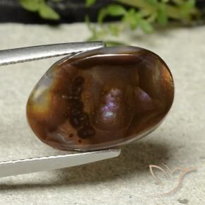 Agata di fuoco Multicolore naturale da 7.65 ct, Ovale, Opaco