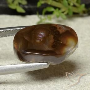 Agata di fuoco Multicolore naturale da 7.65 ct, Ovale, Opaco