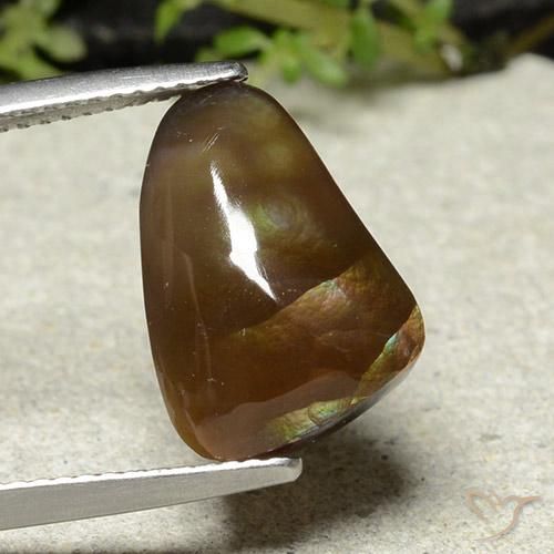 8.38ct Naturale Multicolore Agata di fuoco, Taglio a fantasia, Opaco
