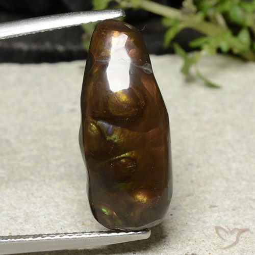 8.81ct Naturale Multicolore Agata di fuoco, Taglio a fantasia, Opaco