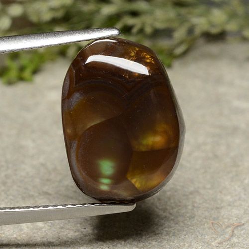 7.95ct Naturale Multicolore Agata di fuoco, Taglio a fantasia, Opaco