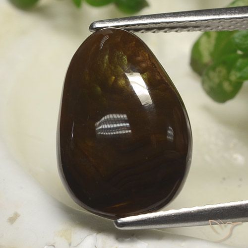 5.43ct Naturale Multicolore Agata di fuoco, Forma a pera, Opaco