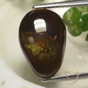 Agata di fuoco Multicolore naturale da 5.43 ct, Forma a pera, Opaco