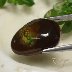 Agata di fuoco Multicolore naturale da 5.43 ct, Forma a pera, Opaco