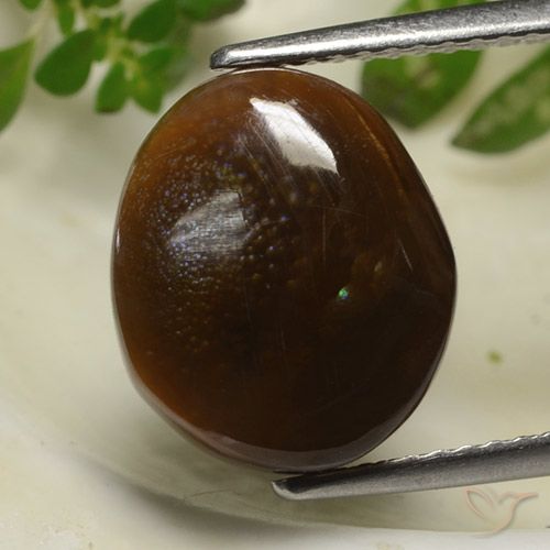 5.83ct Naturale Multicolore Agata di fuoco, Ovale, Opaco