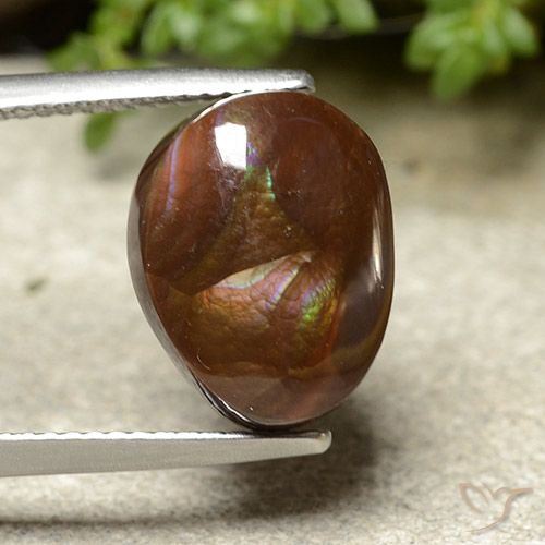 7.46ct Naturale Multicolore Agata di fuoco, Ovale, Opaco