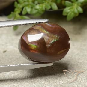 Agata di fuoco Multicolore naturale da 7.46 ct, Ovale, Opaco