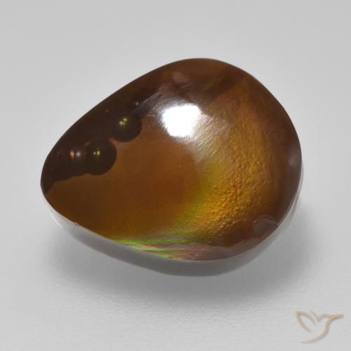 Agata di fuoco Multicolore naturale da 5.78 ct, Forma a pera, Opaco
