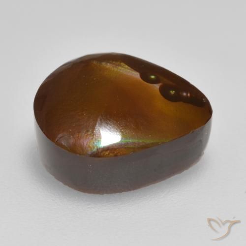 Agata di fuoco Multicolore naturale da 5.78 ct, Forma a pera, Opaco