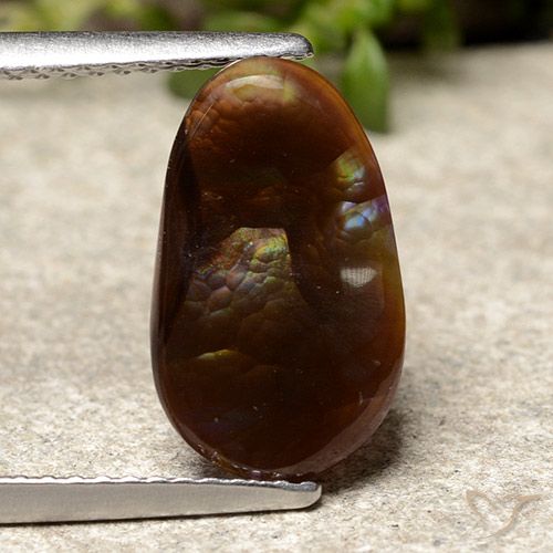 2.38ct Naturale Multicolore Agata di fuoco, Ovale, Opaco