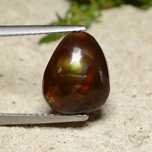 4.86ct Naturale Multicolore Agata di fuoco, Taglio a fantasia, Opaco