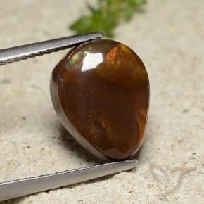 Agata di fuoco Multicolore naturale da 5.70 ct, Forma a pera, Opaco