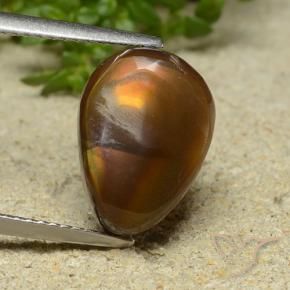 Agata di fuoco Multicolore naturale da 5.57 ct, Forma a pera, Opaco