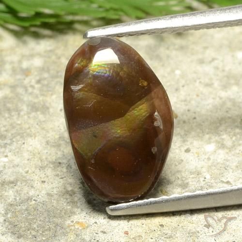 Agata di fuoco Multicolore naturale da 2.52 ct, Taglio a fantasia, Opaco