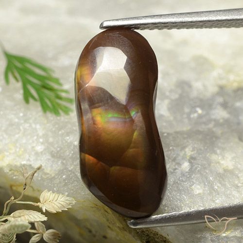 Agata di fuoco Multicolore naturale da 6.42 ct, Taglio a fantasia, Opaco