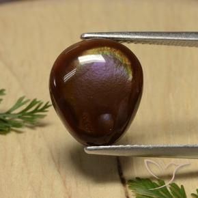 Agata di fuoco Multicolore naturale da 4.68 ct, Forma a pera, Opaco