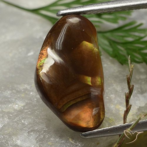 2.77ct Naturale Multicolore Agata di fuoco, Taglio a fantasia, Opaco
