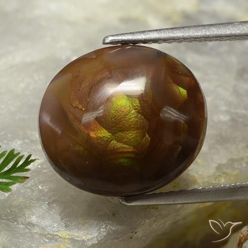 Agata di fuoco Multicolore naturale da 7.18 ct, Ovale, Opaco