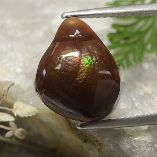 4.97ct Naturale Multicolore Agata di fuoco, Taglio a fantasia, Opaco