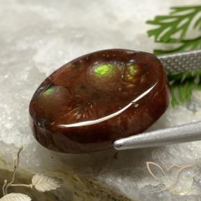 Agata di fuoco Multicolore naturale da 6.00 ct, Taglio ovale, Opaco