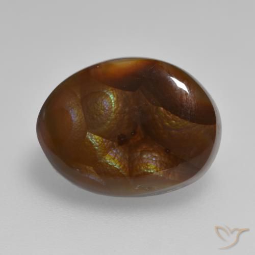 Agata di fuoco Multicolore naturale da 6.40 ct, Ovale, Opaco