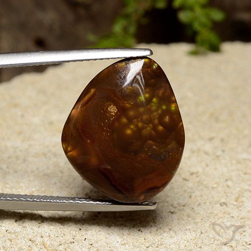 14.36ct Naturale Multicolore Agata di fuoco, Taglio a fantasia, Opaco