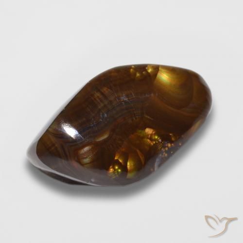 Agata di fuoco Multicolore naturale da 11.34 ct, Taglio a fantasia, Opaco