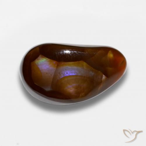 9.11ct Naturale Multicolore Agata di fuoco, Taglio a fantasia, Opaco